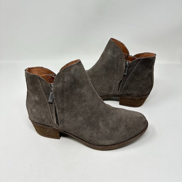 LUCKY BRAND Leather Suede Ankle Boots Booties Women's Size 7M - Picture 2 of 14